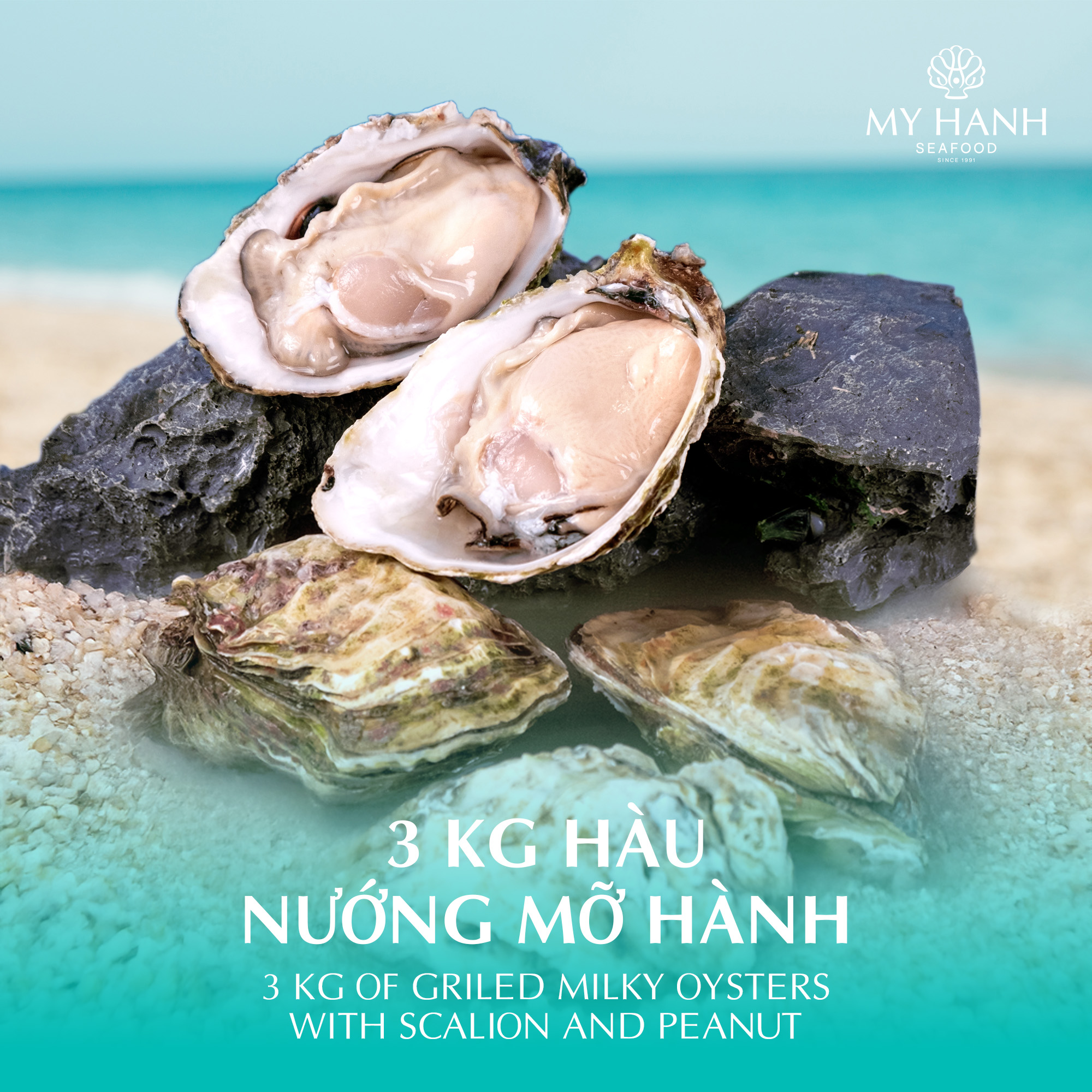 Hàu trong menu combo MICHELIN tại My Hanh Seafood
