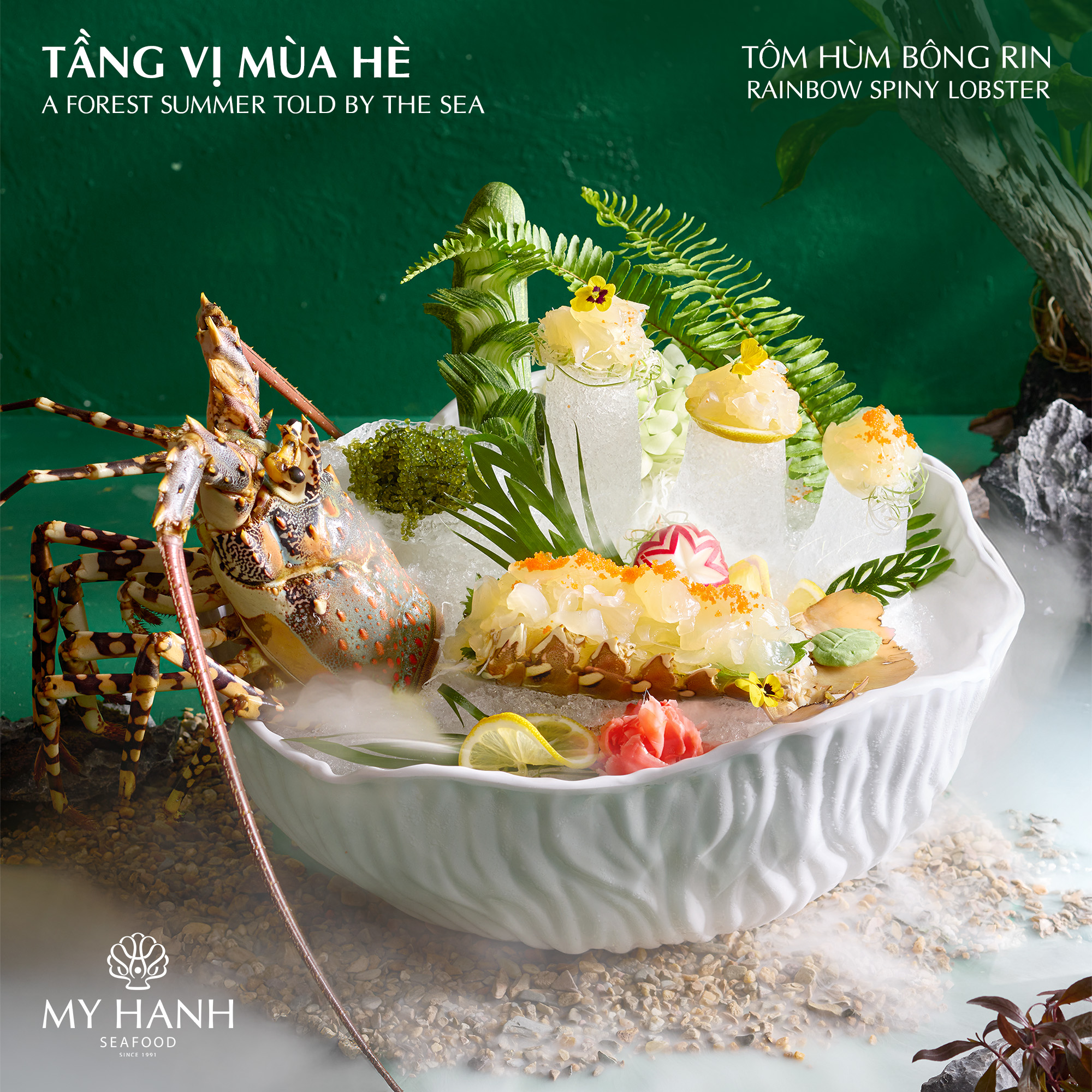 Sashimi hải sản - tôm hùm bông rin